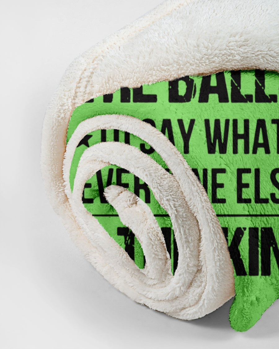I'M NOT RUDE I'M DUTCH - Small Fleece Blanket - 30" x 40" - Kiwi - aos-coral-fleece-blanket-30x40-lifestyle-front-18