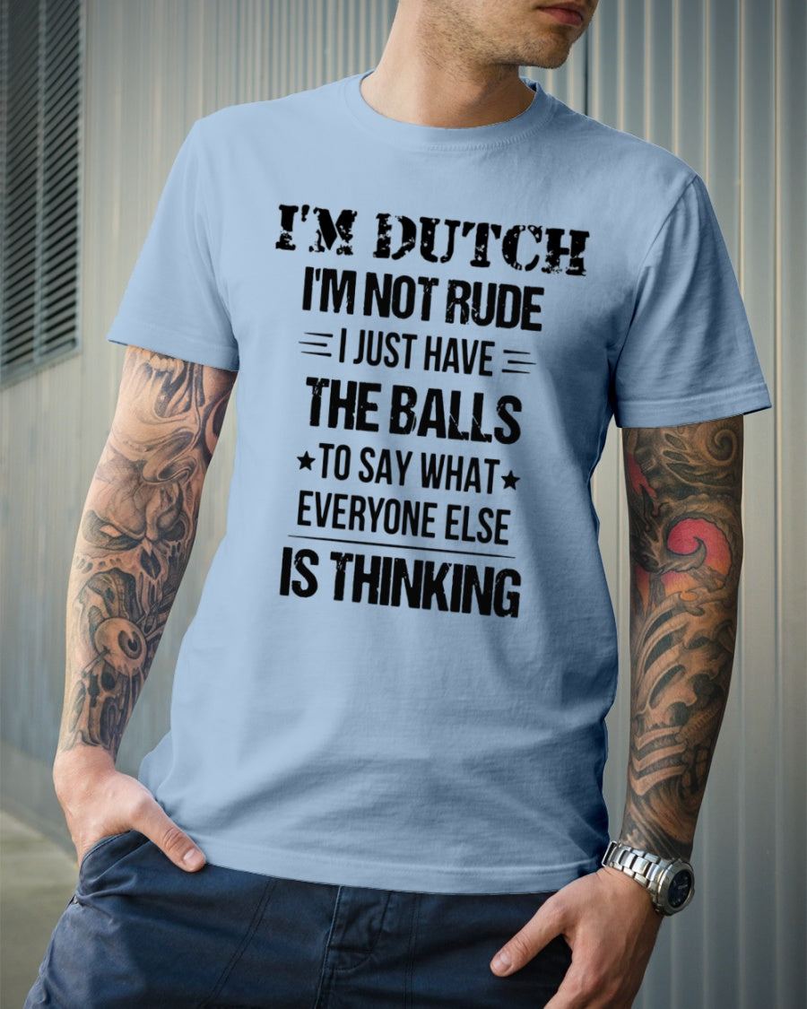 I'M NOT RUDE I'M DUTCH - Premium Fit Mens Tee - Baby Blue - lifestyle-mens-crewneck-front-6