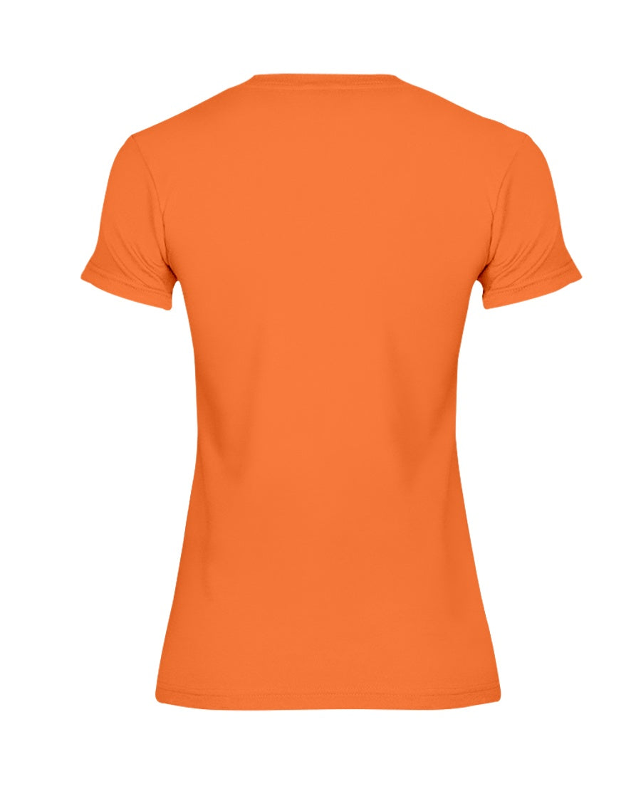 I'M NOT RUDE I'M DUTCH - Premium Fit Ladies Tee - Orange - back