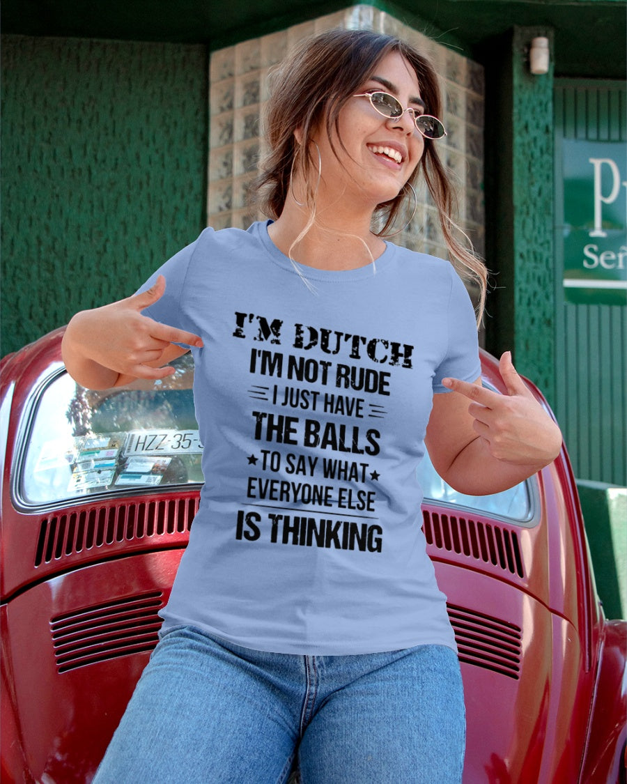 I'M NOT RUDE I'M DUTCH - Ladies T-Shirt - Light Blue - apparel-ladies-t-shirt-lifestyle-01