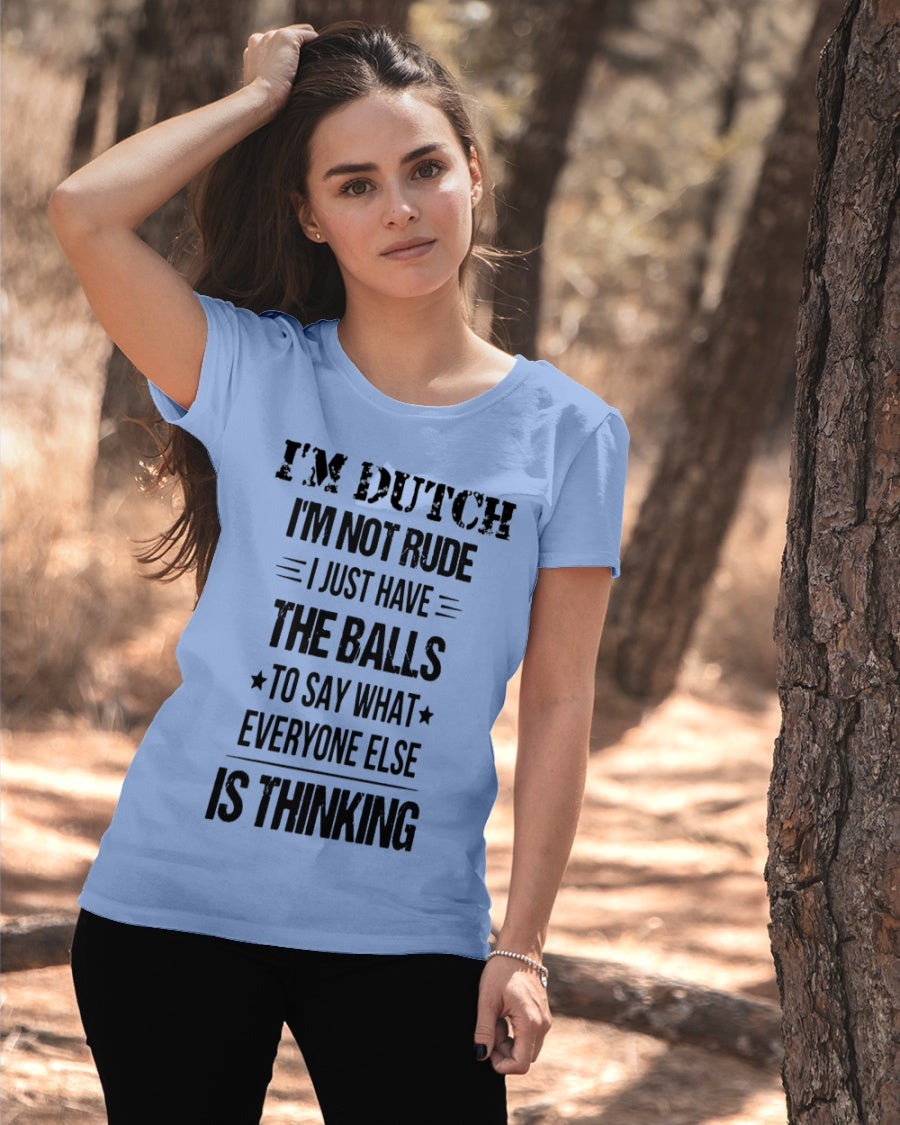 I'M NOT RUDE I'M DUTCH - Ladies T-Shirt - Light Blue - apparel-ladies-t-shirt-lifestyle-06