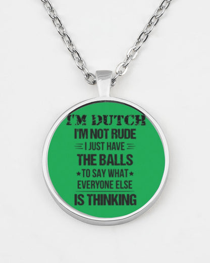 I'M NOT RUDE I'M DUTCH - Metallic Circle Necklace - Kelly - aos-necklace-circle-metallic-lifestyle-07