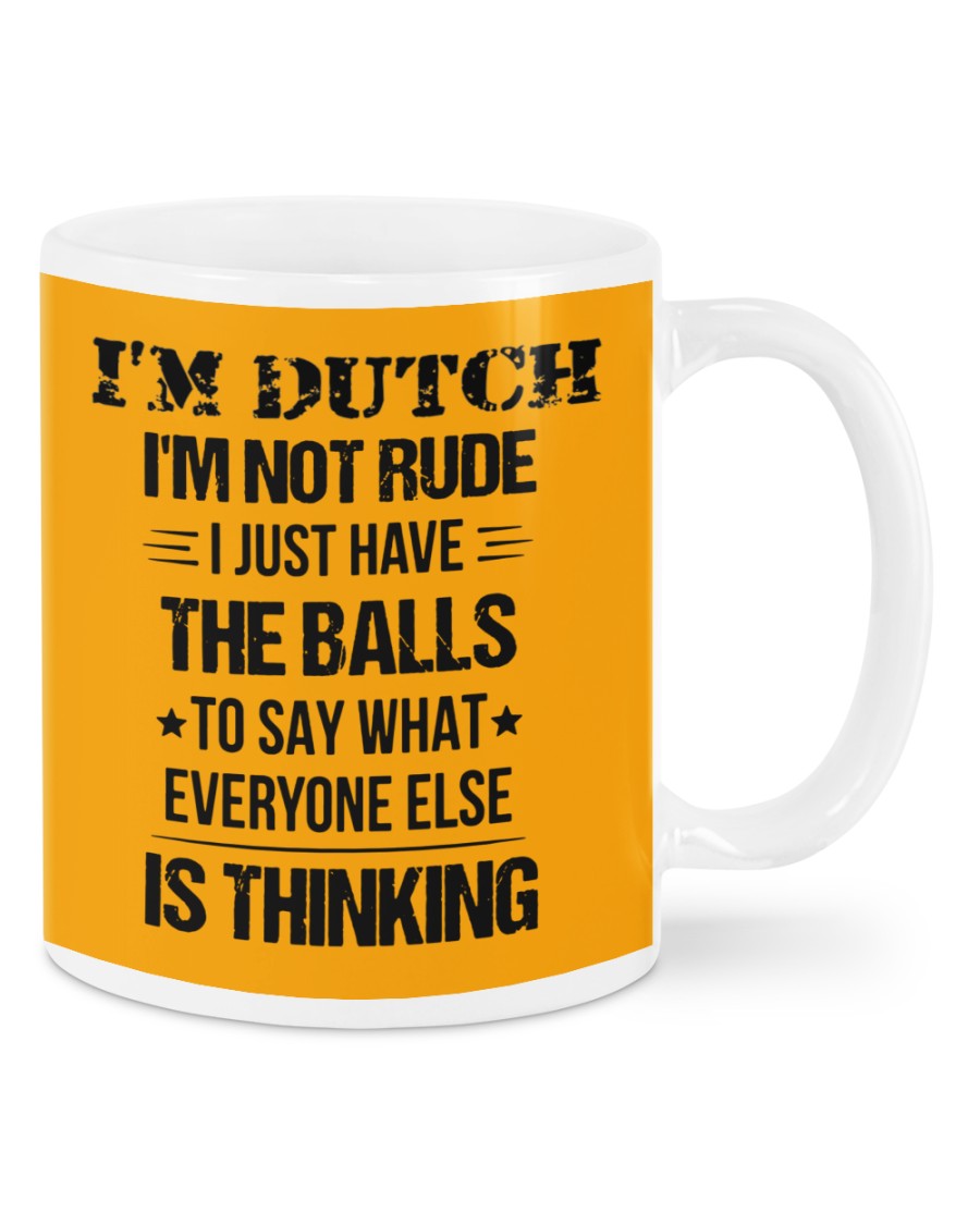 I'M NOT RUDE I'M DUTCH - Mug - Gold - Front