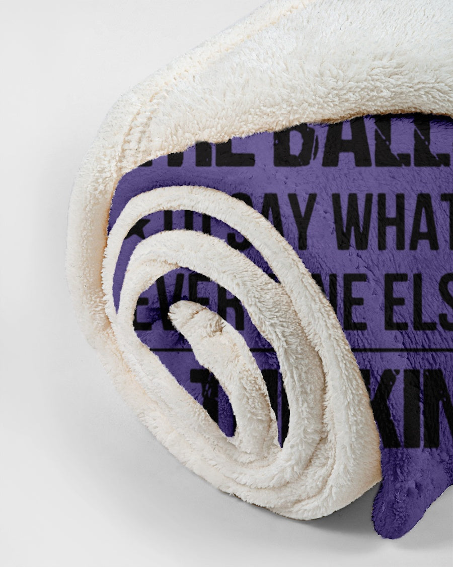 I'M NOT RUDE I'M DUTCH - Small Fleece Blanket - 30" x 40" - Purple - aos-coral-fleece-blanket-30x40-lifestyle-front-18