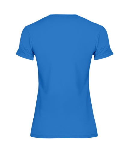 I'M NOT RUDE I'M DUTCH - Premium Fit Ladies Tee - Royal - back