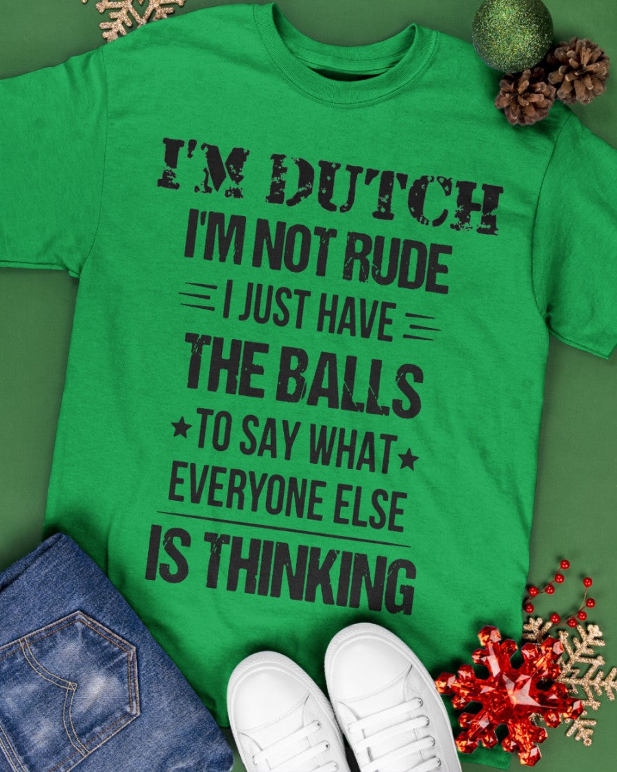 I'M NOT RUDE I'M DUTCH - Classic T-Shirt - Kelly - apparel-classic-tshirt-lifestyle-back-69
