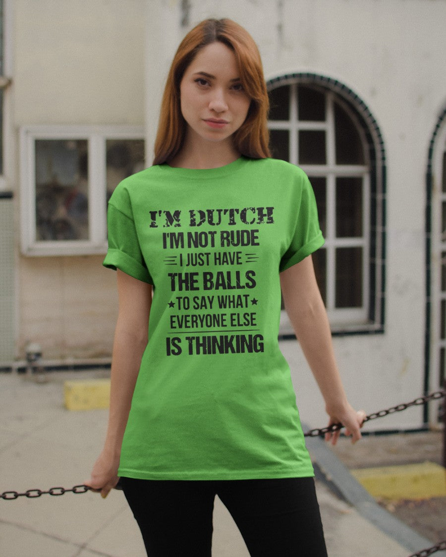 I'M NOT RUDE I'M DUTCH - Classic T-Shirt - Kiwi - apparel-classic-tshirt-lifestyle-19