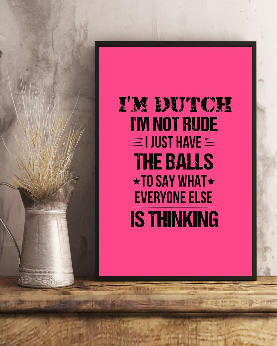I'M NOT RUDE I'M DUTCH - 24x36 Poster - Cyber Pink - lifestyle-poster-3