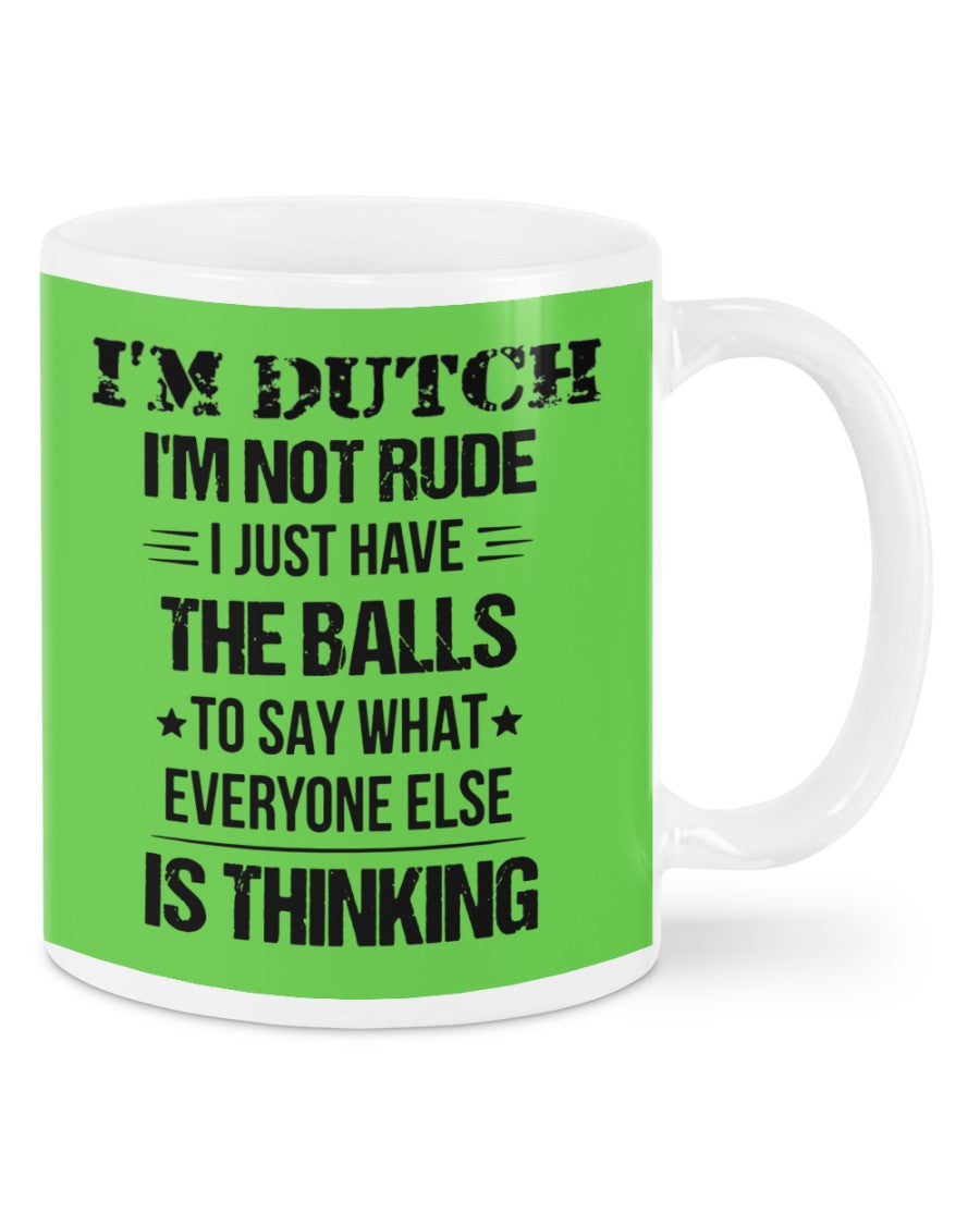 I'M NOT RUDE I'M DUTCH - Mug - Kiwi - Front