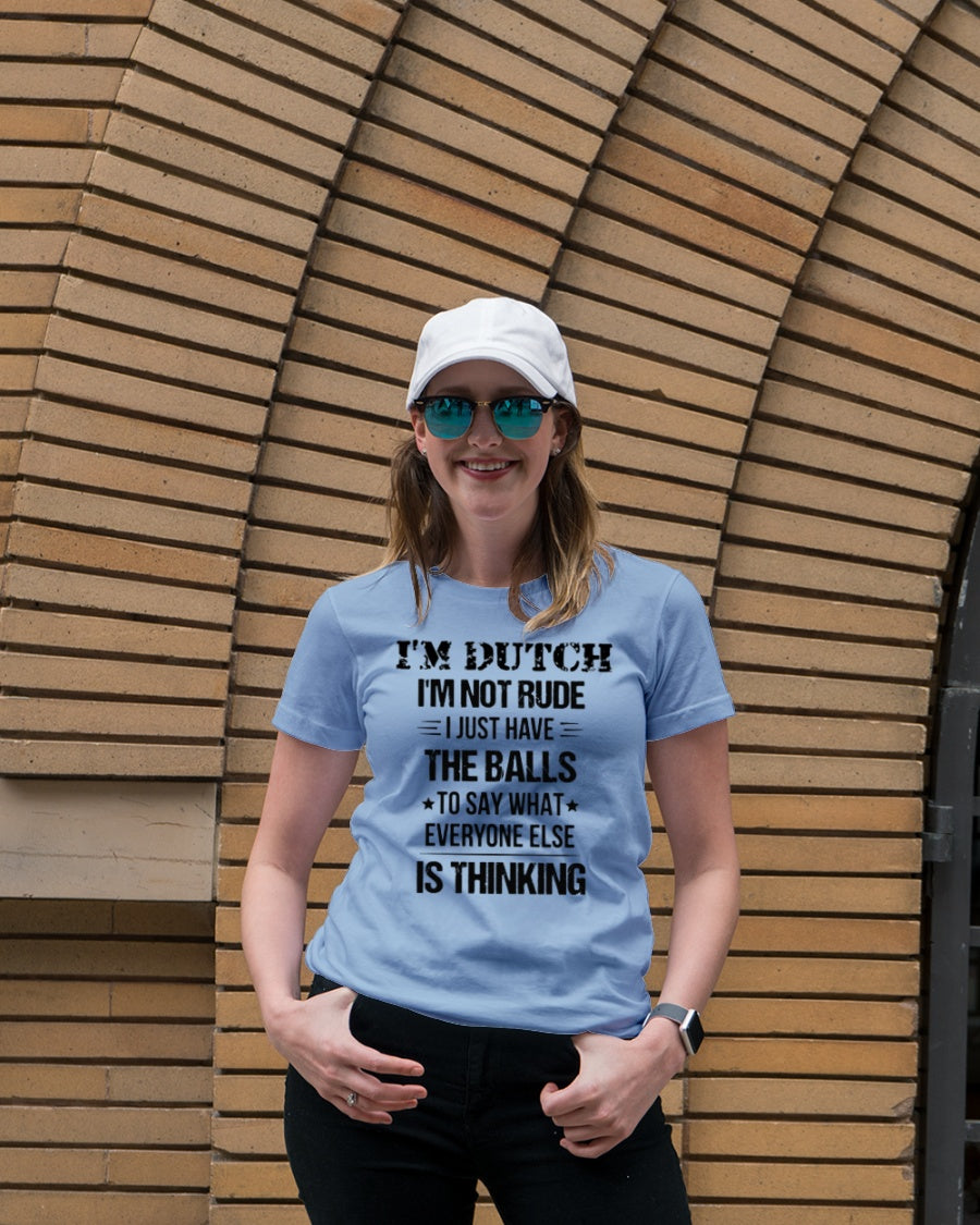 I'M NOT RUDE I'M DUTCH - Premium Fit Ladies Tee - Baby Blue - lifestyle-women-crewneck-front-4