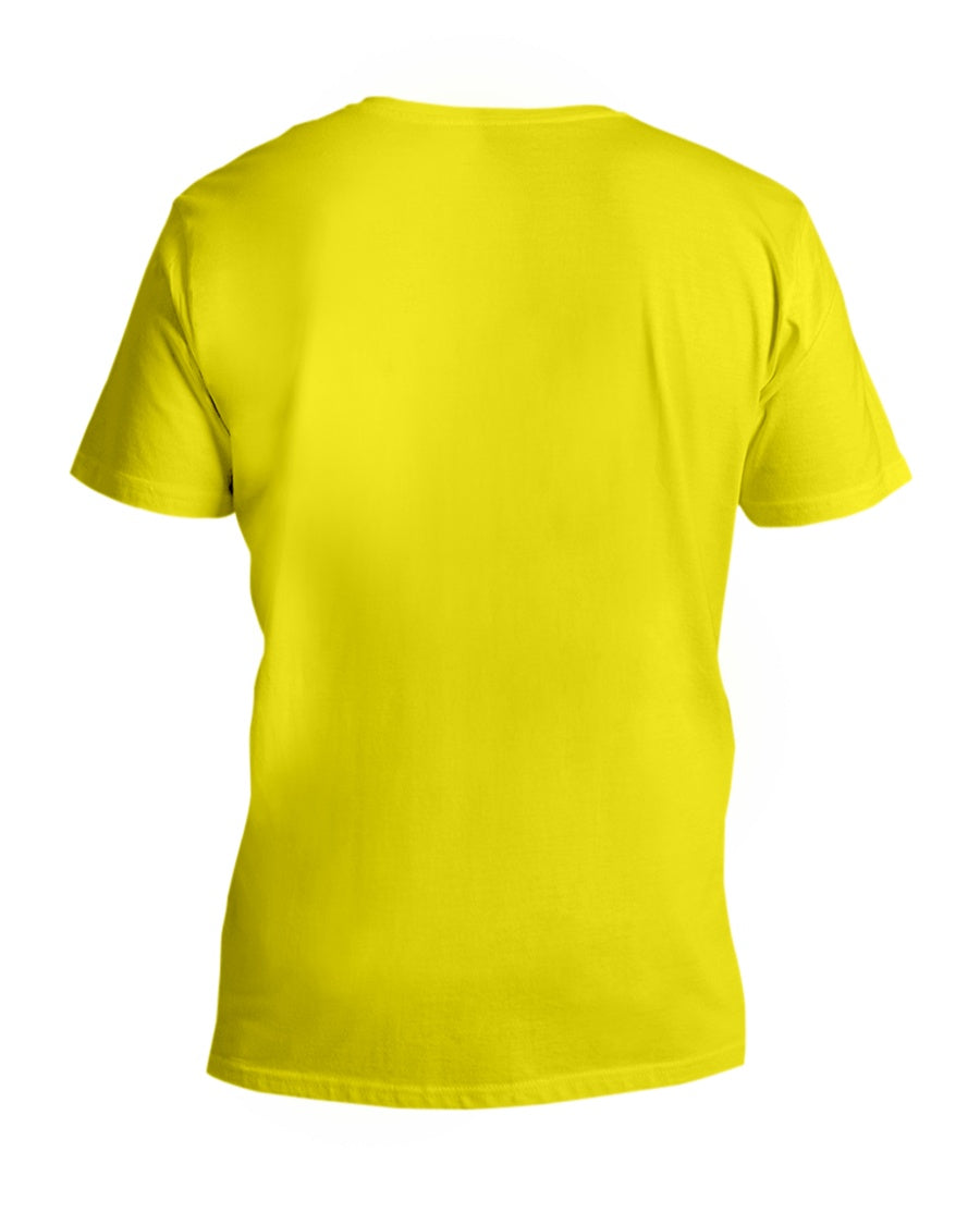 I'M NOT RUDE I'M DUTCH - V-Neck T-Shirt - Neon Yellow - back