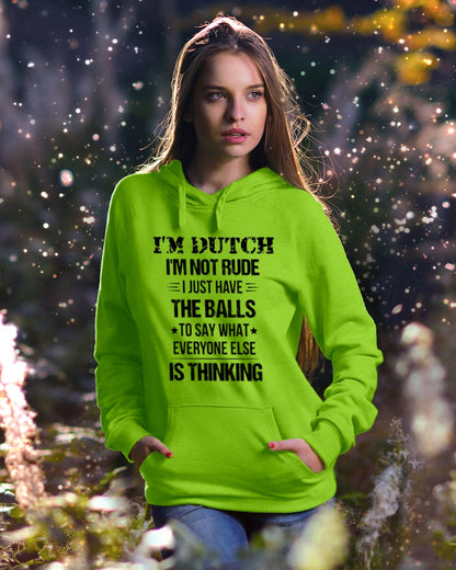 I'M NOT RUDE I'M DUTCH - Hooded Sweatshirt - Kiwi - lifestyle-holiday-hoodie-front-5