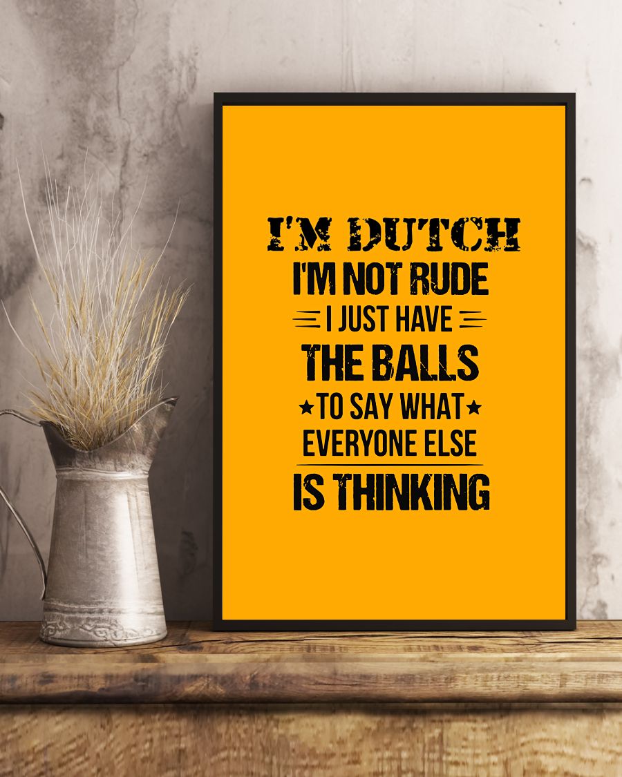 I'M NOT RUDE I'M DUTCH - 24x36 Poster - Gold - lifestyle-poster-3