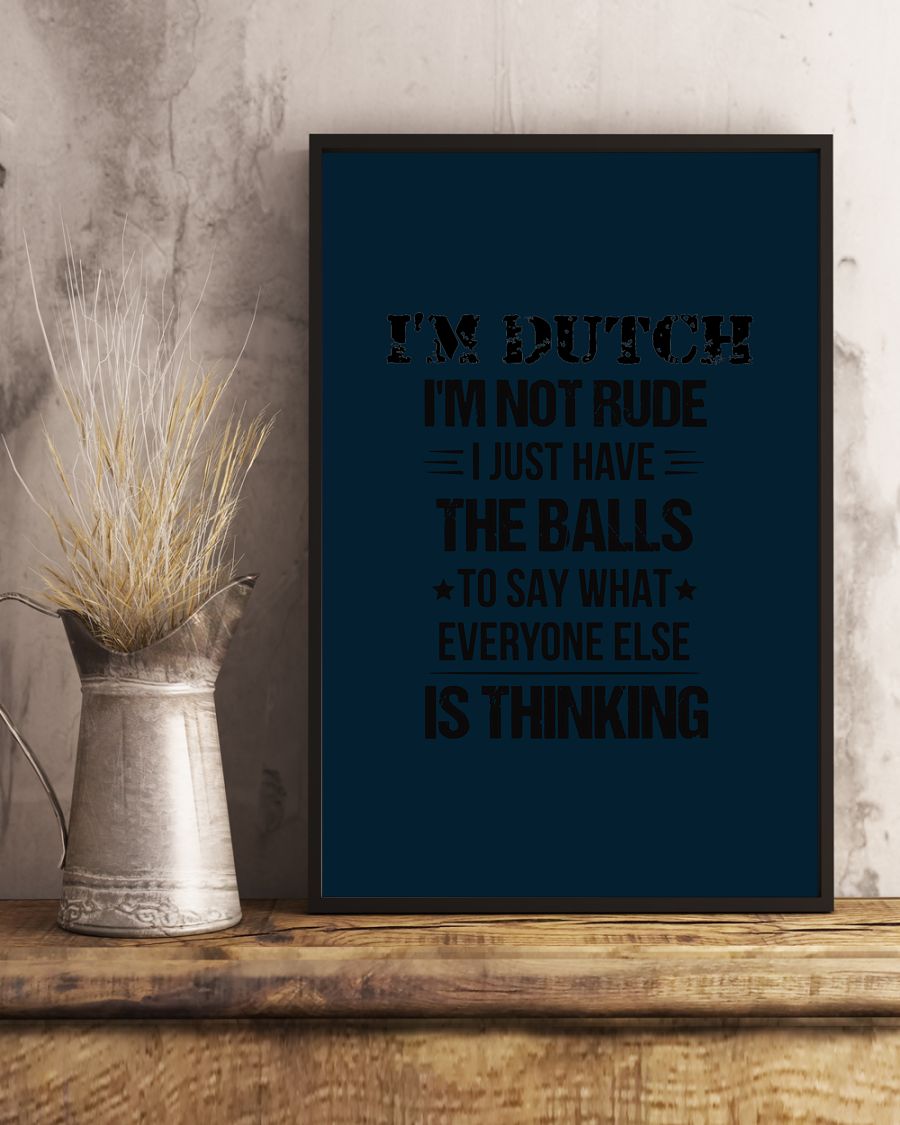 I'M NOT RUDE I'M DUTCH - 24x36 Poster - J Navy - lifestyle-poster-3