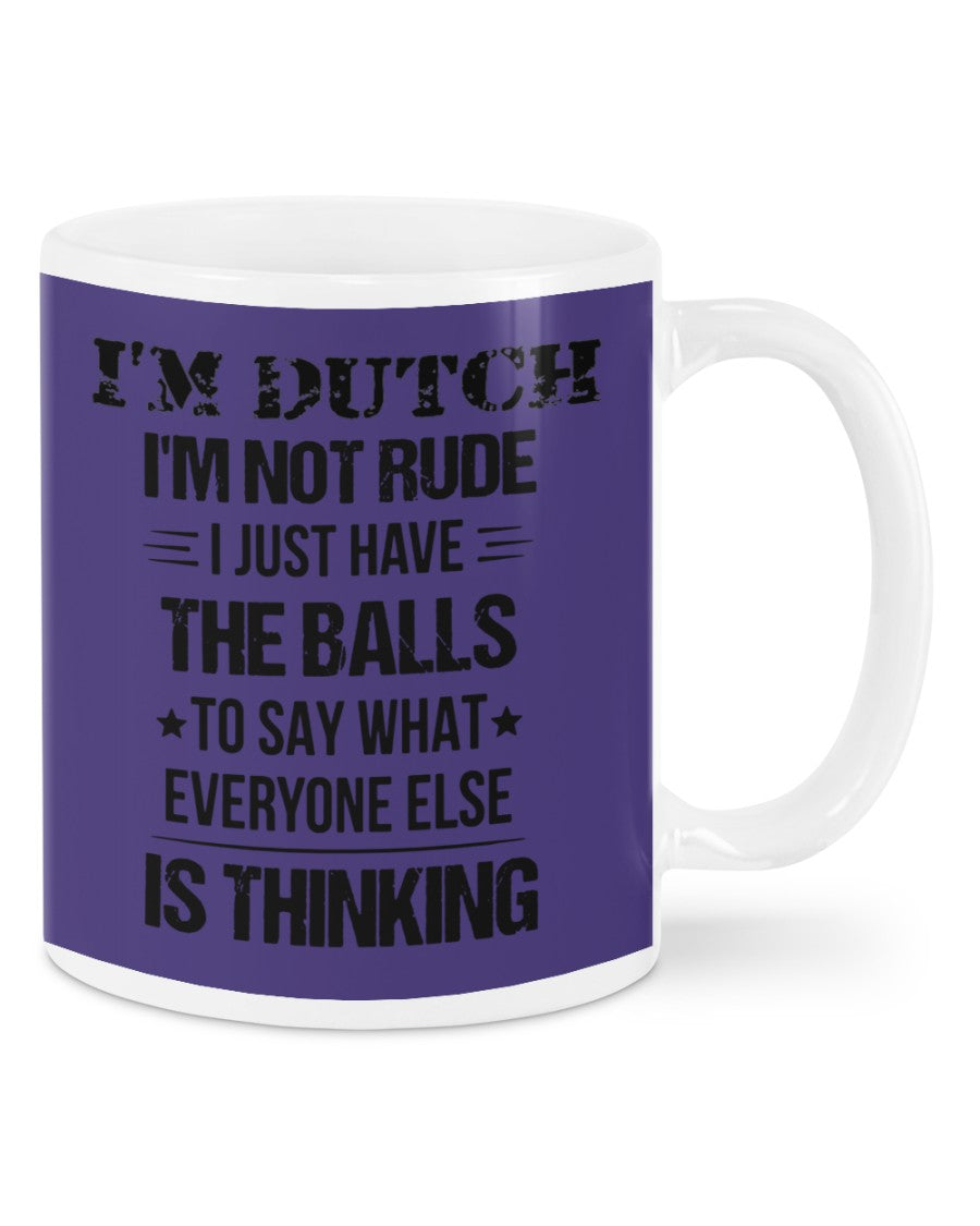 I'M NOT RUDE I'M DUTCH - Mug - Purple - Front