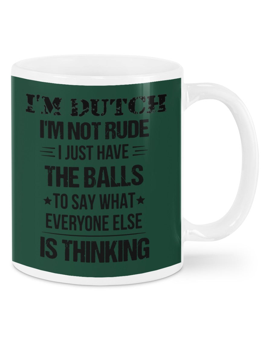 I'M NOT RUDE I'M DUTCH - Mug - Forest Green - Front
