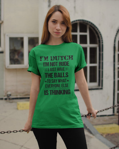 I'M NOT RUDE I'M DUTCH - Classic T-Shirt - Kelly - apparel-classic-tshirt-lifestyle-19