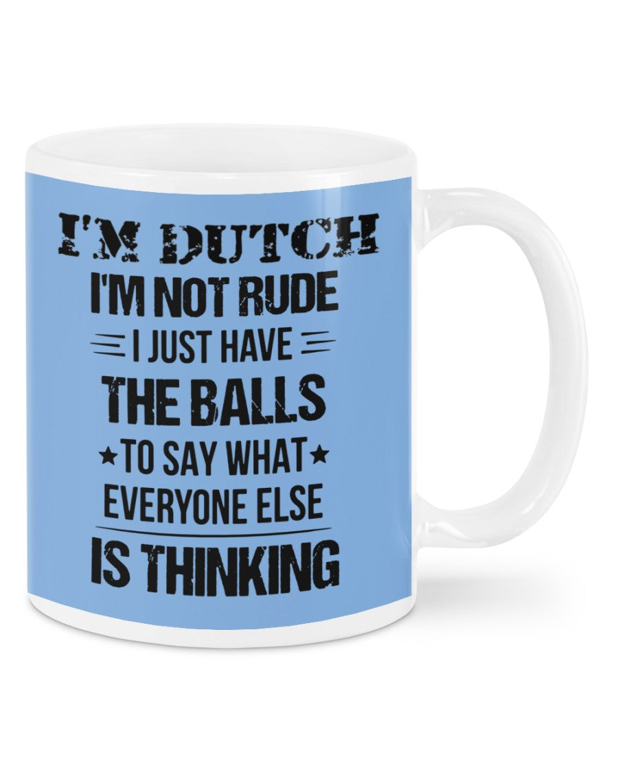 I'M NOT RUDE I'M DUTCH - Mug - Light Blue - Front