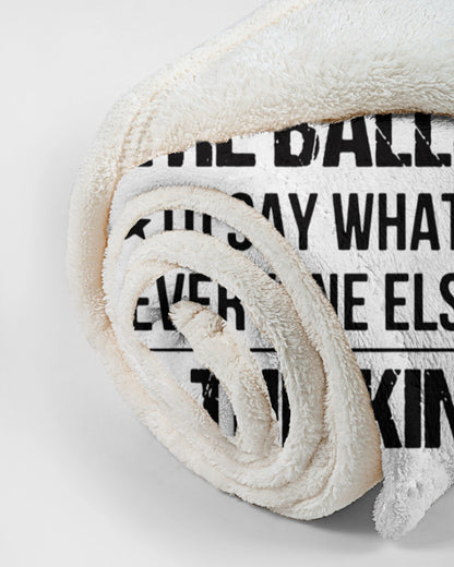 I'M NOT RUDE I'M DUTCH - Small Fleece Blanket - 30" x 40" - White - aos-coral-fleece-blanket-30x40-lifestyle-front-18