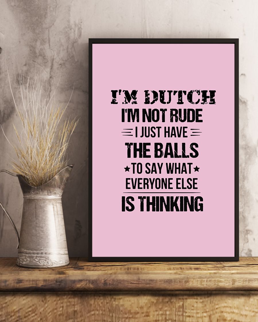 I'M NOT RUDE I'M DUTCH - 24x36 Poster - Classic Pink - lifestyle-poster-3