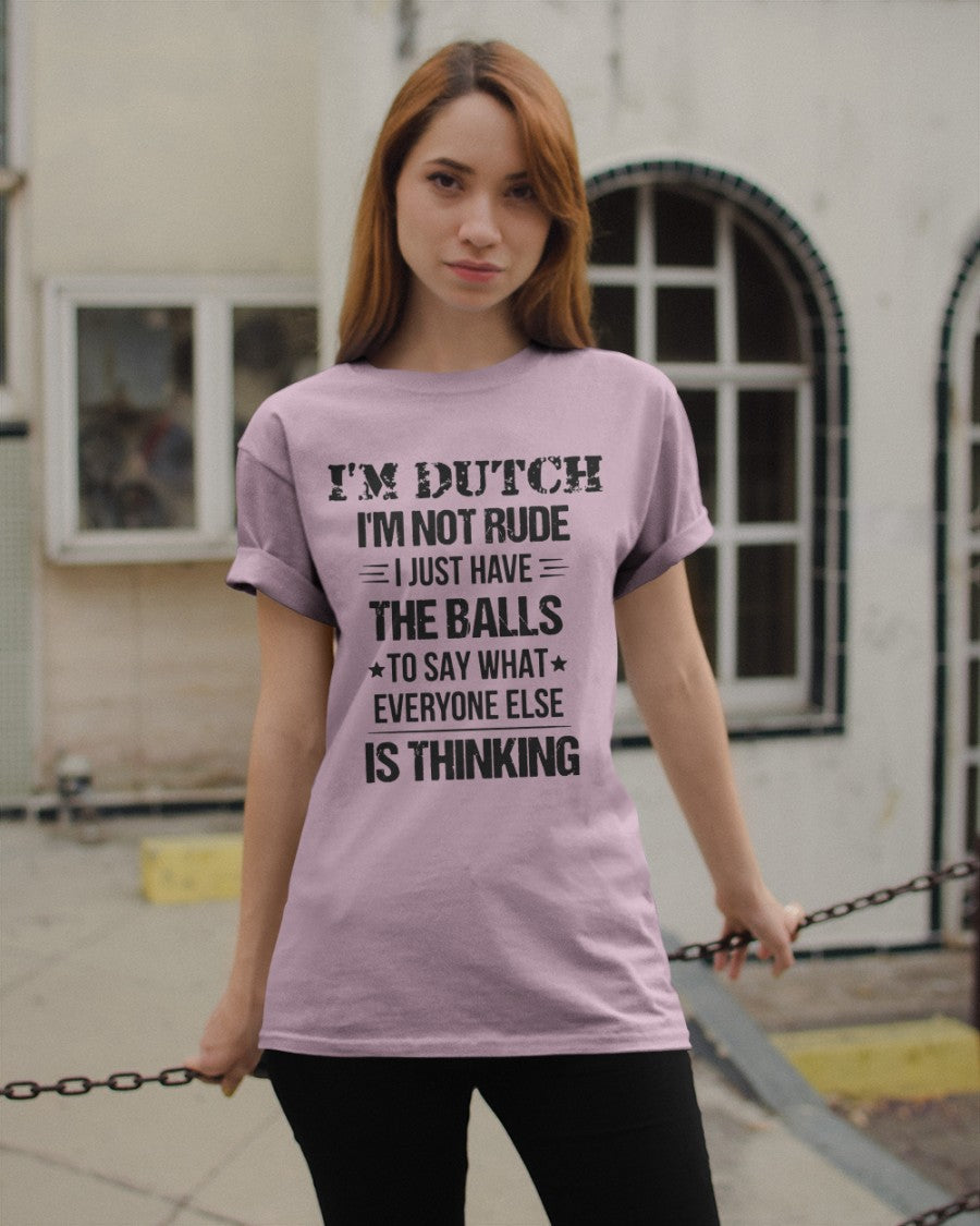 I'M NOT RUDE I'M DUTCH - Classic T-Shirt - Classic Pink - apparel-classic-tshirt-lifestyle-19