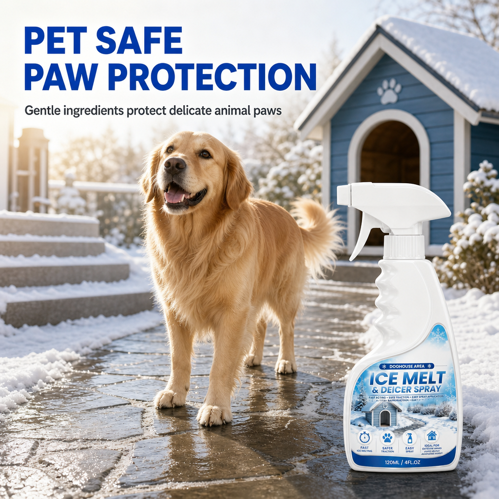 ⭐Outdoor De-Icing & Snow Melting Spray – pet-safe, dissolves frost on contact