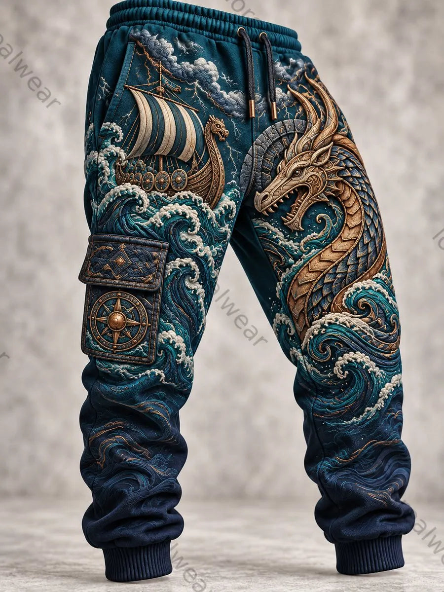 Men's Viking Art Casual Sweatpants Trousers