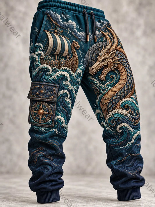 Men's Viking Art Casual Sweatpants Trousers