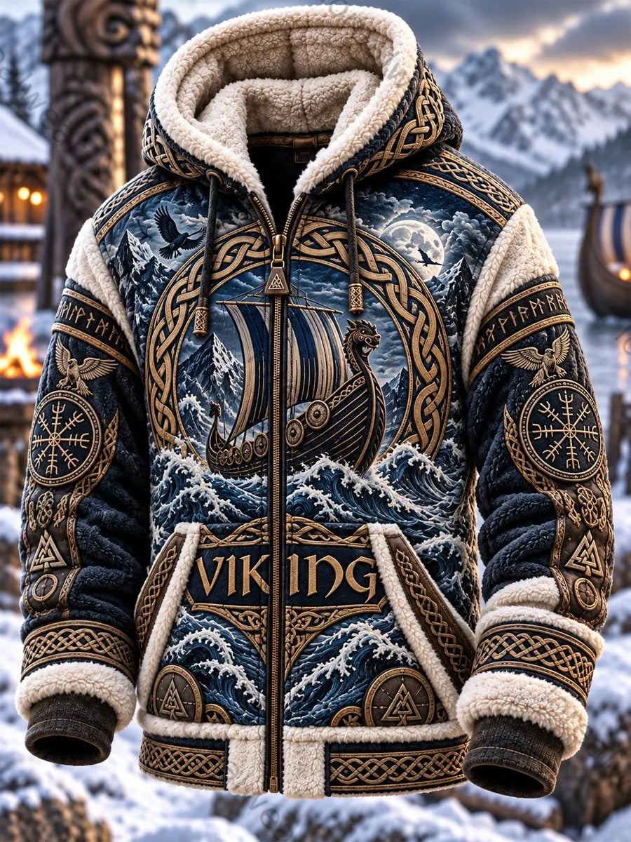 Men's Viking Art Flannel Jacket