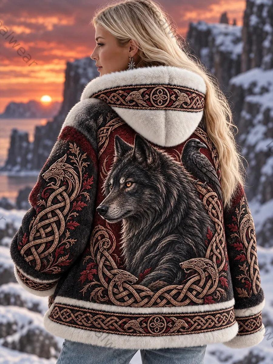 Women's Viking Art Flannel Jacket